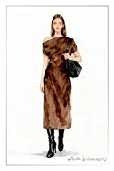 Hazel Asymmetric One Shoulder Dress in Cotton Blend