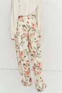 Penny Flora Wide Leg Pants in Mulberry Silk