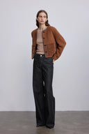 Orla Paneled Short Coat in Wool
