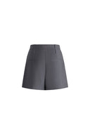Emily Wren Geplooide Mid-Rise Skort in Fijne Twill