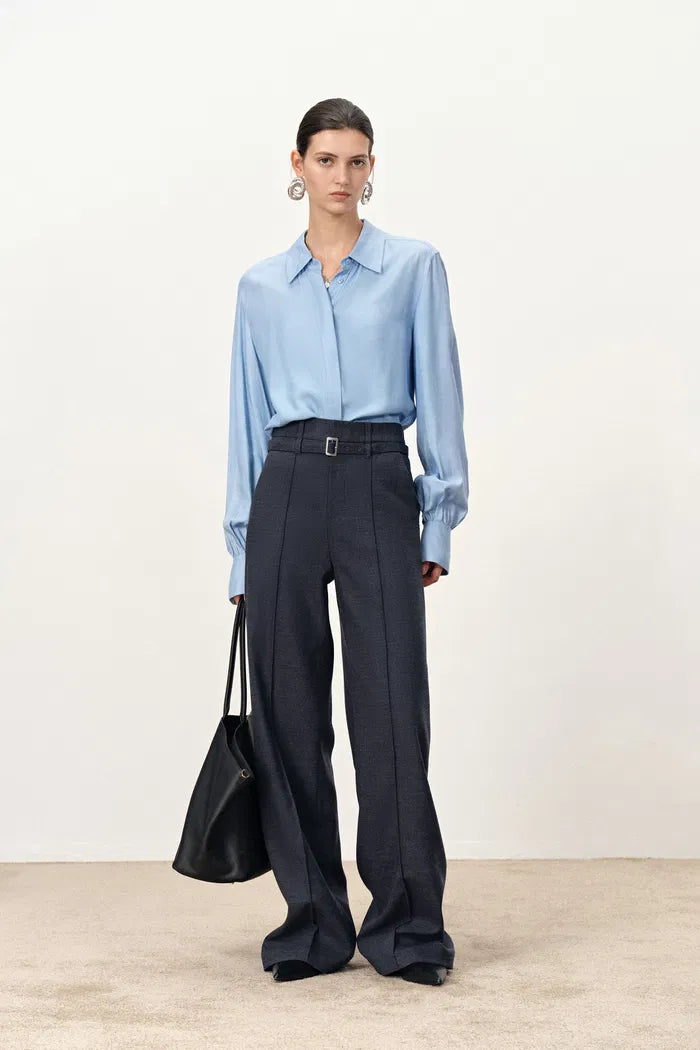 Abbie Double Waistline Suit Trousers in Merino Wool