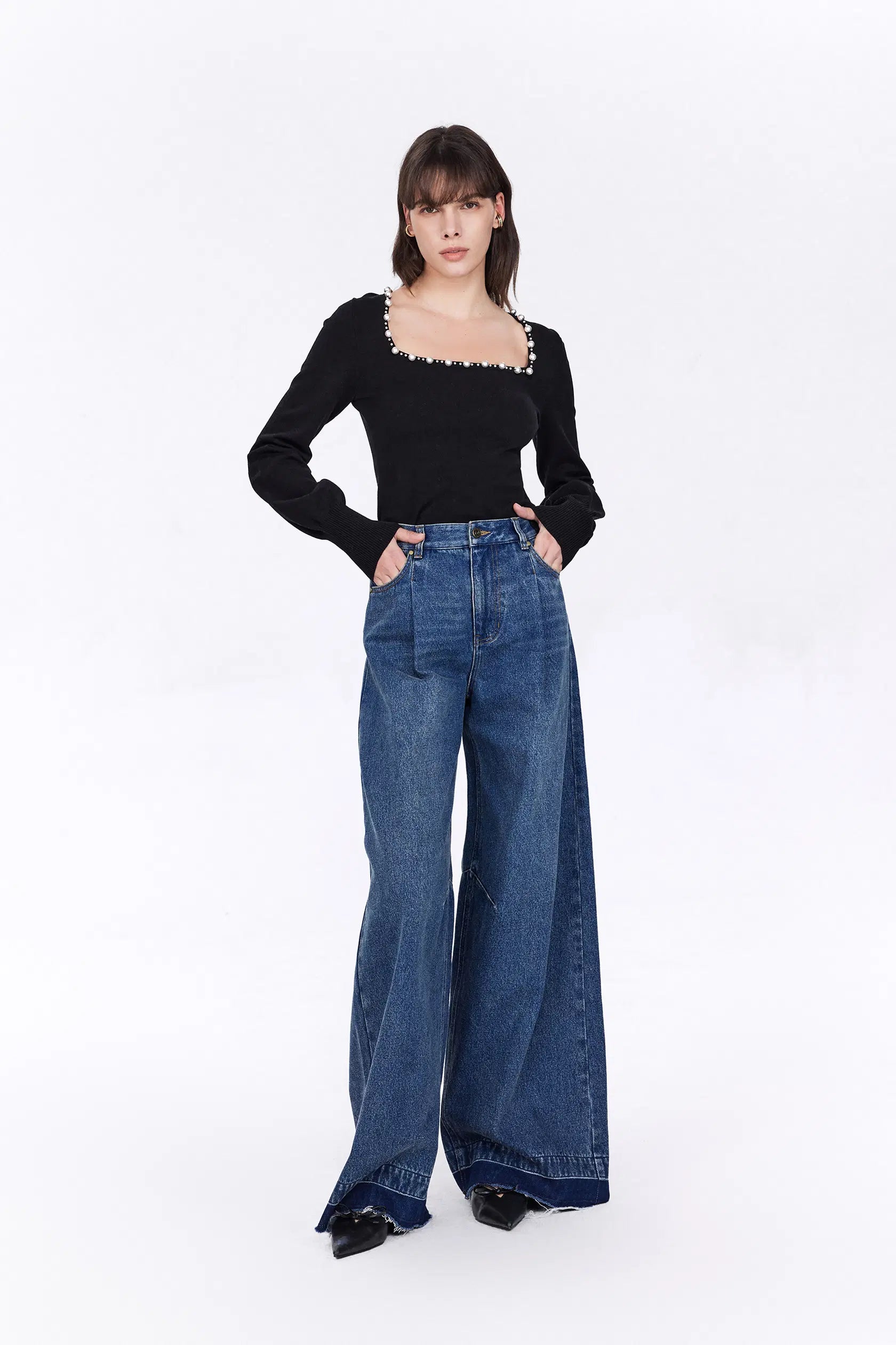 Orion Blouse Wool Blend Knit