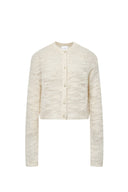 Vega Hand Swen Pearl Cardigan in Alpaca Blend Bouclé Knit