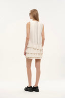 Alice Layered Asymmetric Accordion Dress in Lightweight Blend