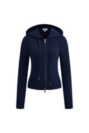 Vivi Fitted Cropped Hooded Cardigan in Wool Blend