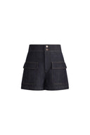 Zach Denim Shorts in Silk-Cotton Denim