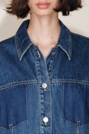 Juniper Washed Pleated Denim Jacket