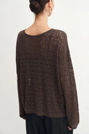Nicole Reversible Front or Back Sweater in Cashmere Blend Knit