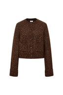 Natalie Knit Cardigan in Wool Speckled Yarn