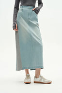 Mermaid Midi Skirt in Cotton Jersey Denim