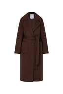 Rond Maxi Lapel Long Coat in Merino Cashmere Blend