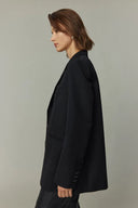 Traje Blazer Sander con Costuras a Mano en Contraste en Lana Merino Fina