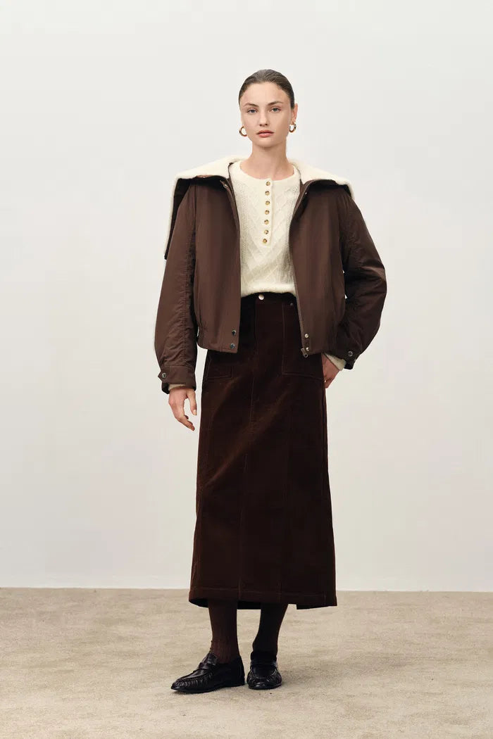 Dakota Cropped Quilted Cotton Jacket in Lightweight Blend