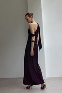Siren Ruched Slit Midi Skirt in Four Way Stretch Fabric