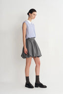 Cynthia Short Bubble Skirt in Fine Wool Blend