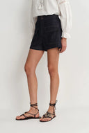 Zach Denim Shorts in Silk-Cotton Denim