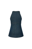 Gus Peplum Weste aus Tencel Denim