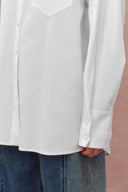 Nicole Oversized Shirt in Cotton Plain Weave