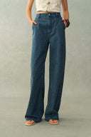 Sunny Weitbeinige Jeans aus Baumwoll-Denim - Aktualisierte Taillenpassform