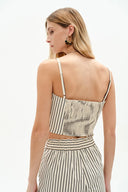 Ohio Cropped Tank Top and Shorts in Cotton Poplin