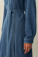 denim tencel shirt dress Denim-effect Tencel shirt dress