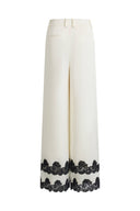 Kari Hose mit Spitzenbesatz aus Acetat-Satin