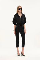 Illusion-S Crop Hoodie in Cotton
