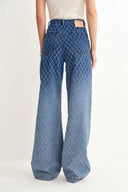 Natalie Gradient Jeans in Jacquard Denim