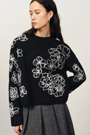 Poppy Flora Long Sleeve Sweater in Merino Wool