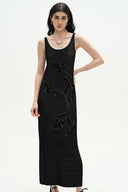 Nora Maxi Dress in Cotton Blend Knit