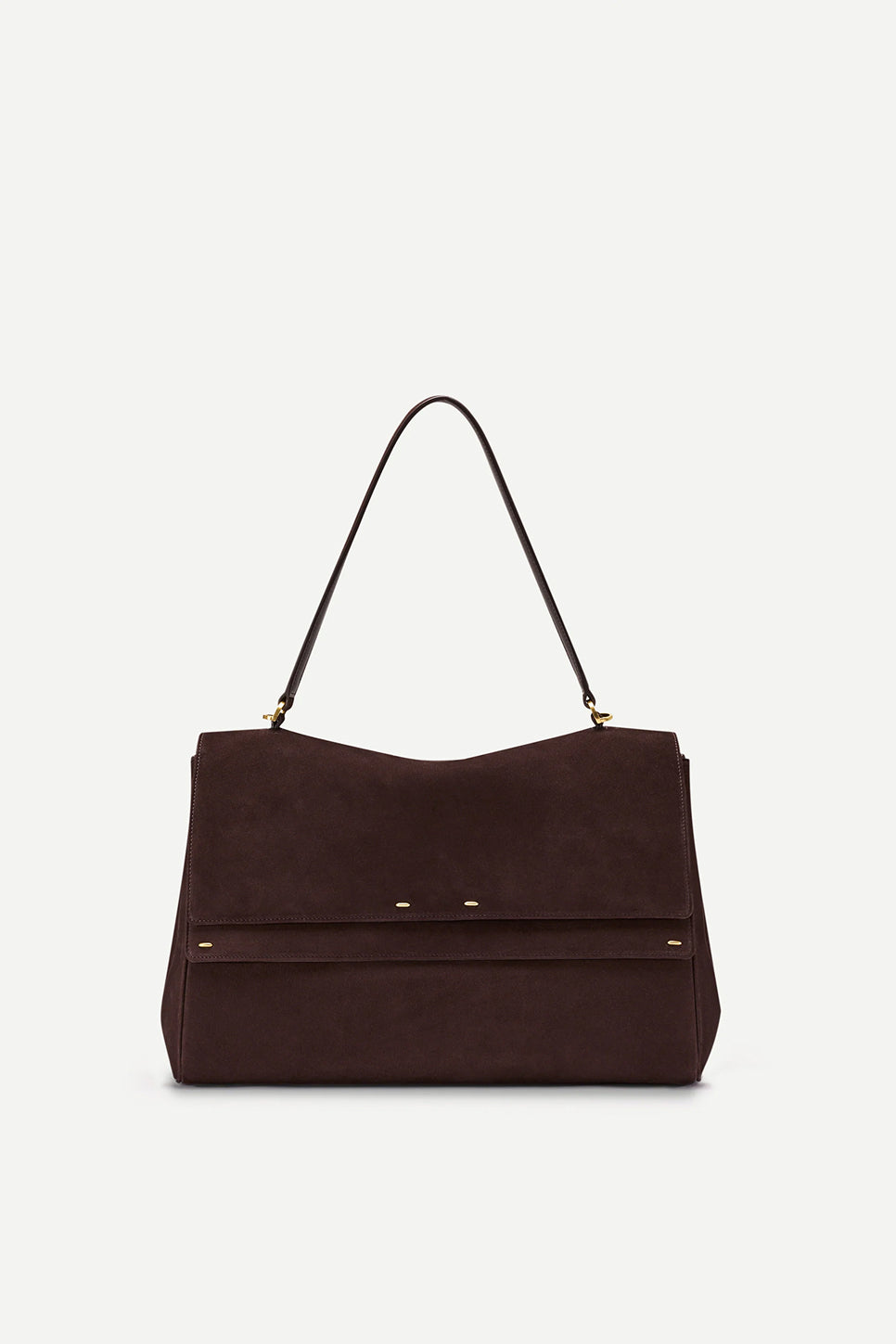 Rialto Double Flap Handbag in Top-Grain Nubuck Leather