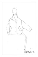 Asa Belted Low Waist Cropped Coat in Wool Blend