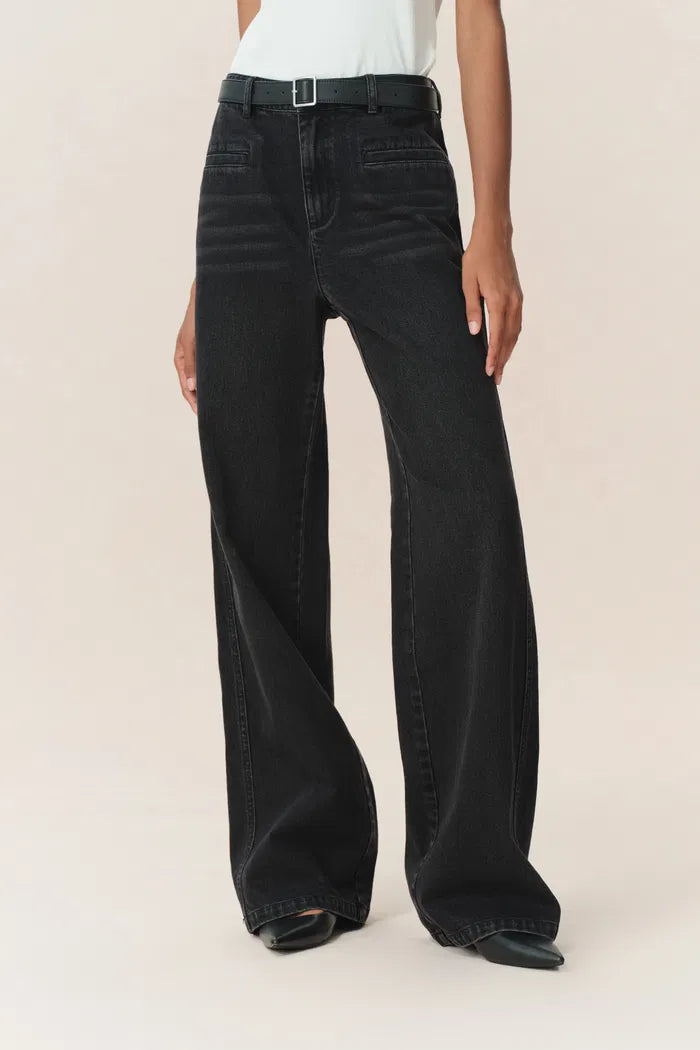 Lauren Straight Leg Jeans in Cotton Denim