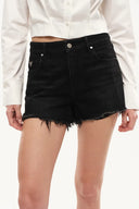 Rebel Washed Jeans Shorts in Thin Denim