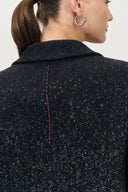 Aurora Gradient Herringbone Long Blazer in Merino Wool