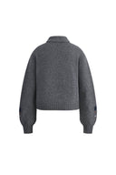 Fika Floral Knit Polo Shirt in Merino Wool Knit