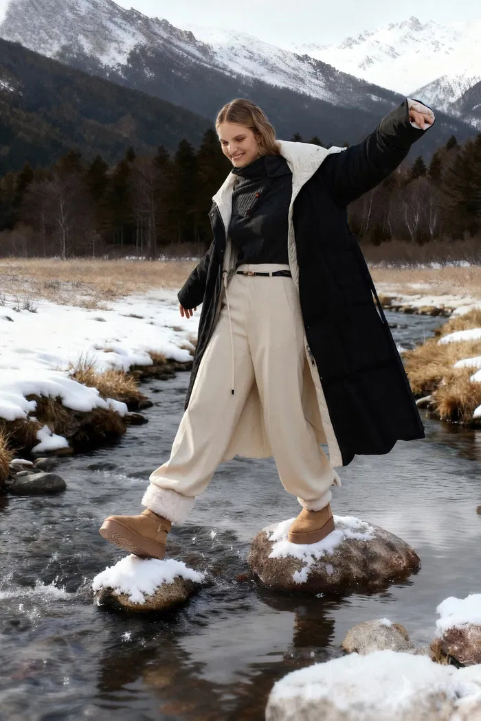 Carezza Double Faced Two Tone Down Jacket in High-Density Down-Proof