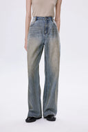 Rhea Used-Jeans aus Baumwoll-Denim