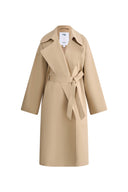 Aloisia Drop Shoulder Trench Coat in Cotton