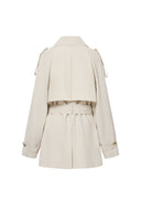 Glenn Short Trench Coat in Plant-Based Twill