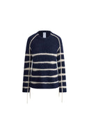 Rita Hand Painted Irregular Stripe Design Sweater in Alpaca Blend