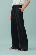 Yuri Side Slit Pants in Brushed Knit