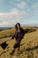 Robin Corduroy Collar Jacket in Faux Suede