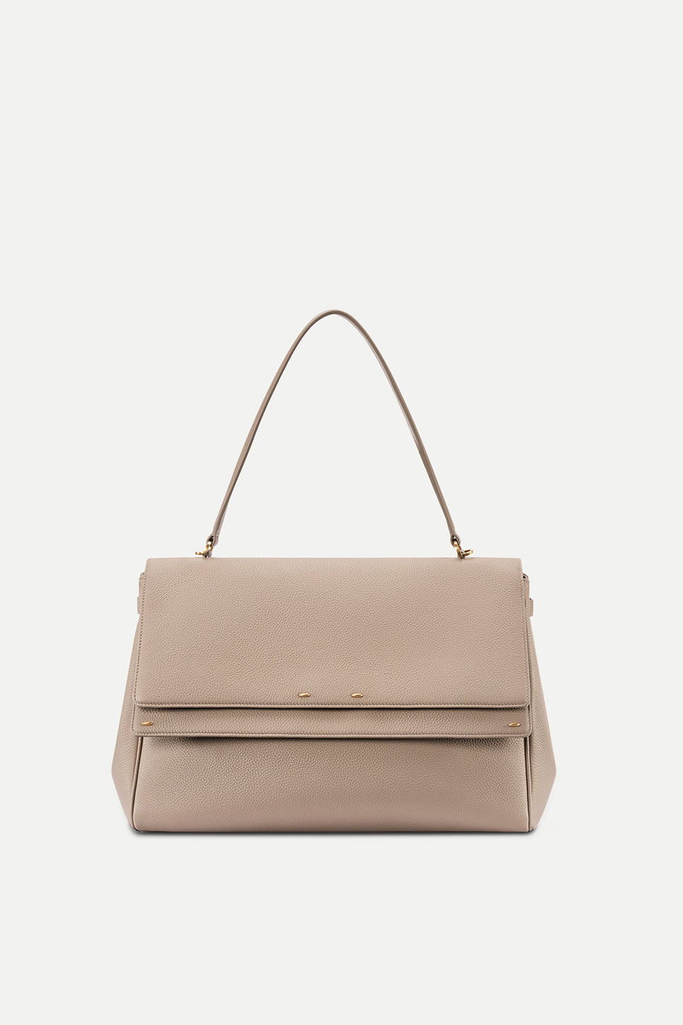 Rialto Double Flap Handbag in Pebble-Grain Top-Grain Cowhide Leather