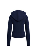Vivi Fitted Cropped Hooded Cardigan in Wool Blend