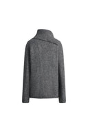 Hannah Asymmetrical Scarf Collar Sweater in Yak Down Knit