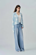 Prevernae Washed Wide-Leg Jeans in Cotton Denim