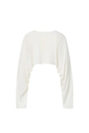 Cardigan semi-transparent Shrug en maille Tencel soie