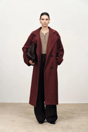 Sophie Cocoon Coat in Merino Wool Twill