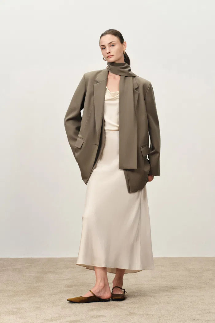 Blair Layered Look Two Piece Blazer in Fine Wool Suiting